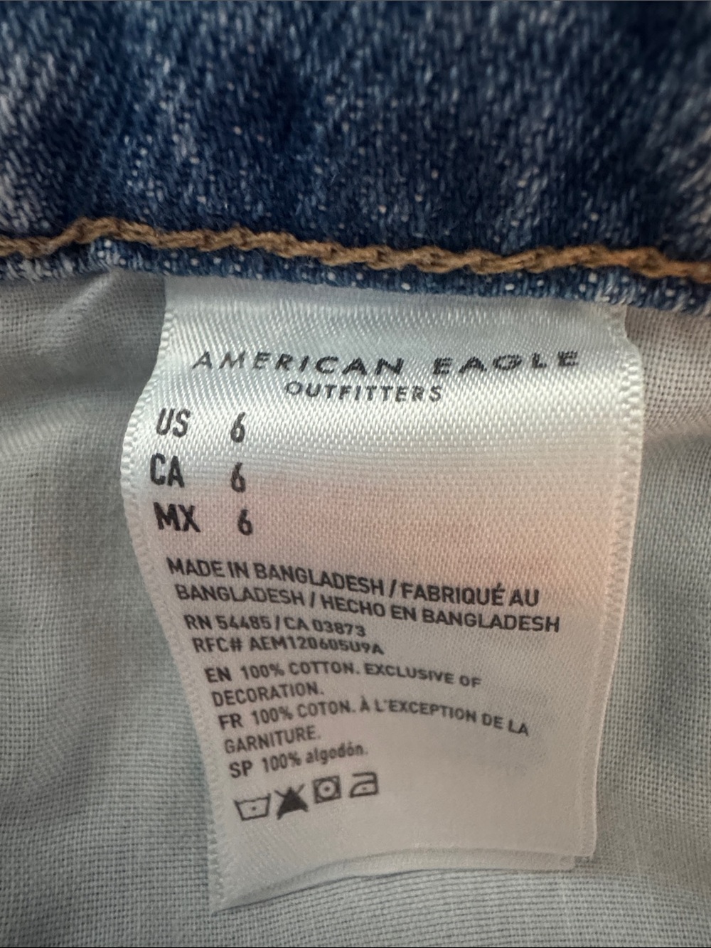 American Eagle Outfitters Light Wash Distressed Denim Shorts - Picture 5 of 5